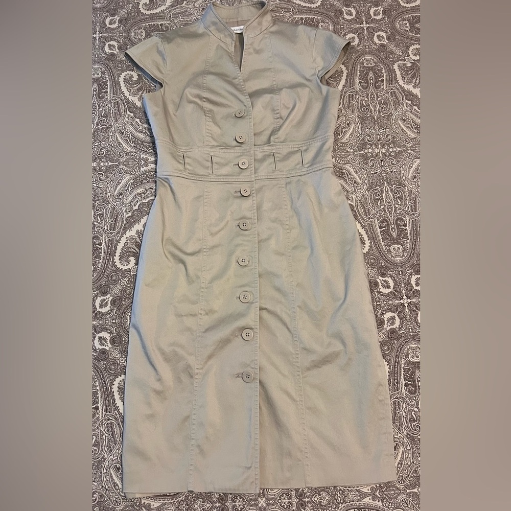 Calvin Klein, button up dress, size 6